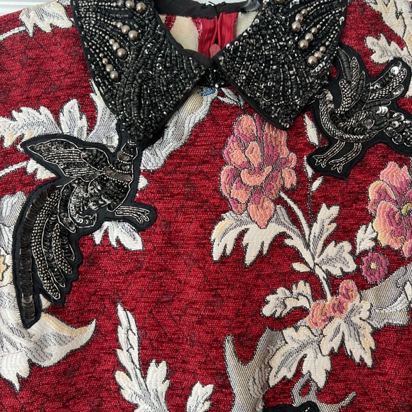 Red mini dress with detailed embroidery - Picture 3 of 8